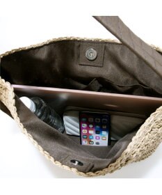 UNBILLION カシュカシュ cachecache / 下がりグログラン地柄編みトート カゴバッグ