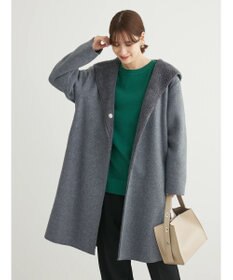 Green Parks フード付き裏ボアロングコーディガン