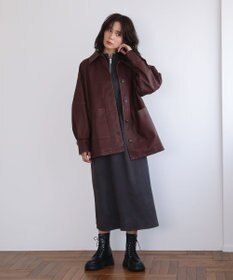 Green Parks ・ＥＬＥＮＣＡＲＥ　ＤＵＥ　フェイクレザーカバーオール