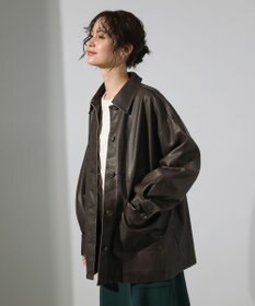 Green Parks ・ＥＬＥＮＣＡＲＥ　ＤＵＥ　フェイクレザーカバーオール