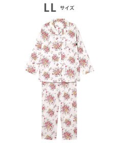 WACOAL パジャマ 長袖 長ズボン 綿100%(本体) サテン ミントン レディース NDX540 /ワコール