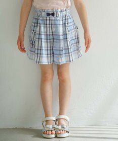組曲 KIDS 【150-160cm】オーガニックコットンチェック ショートパンツ