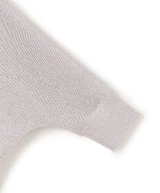 ICB L 【WEB限定カラーあり・洗える】ペーパーブレンドシャインニット 五分袖プルオーバー