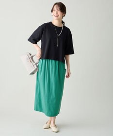 ANY 【Sサイズあり】オーガニックコットンスムース5分袖Tシャツ