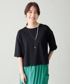 ANY 【Sサイズあり】オーガニックコットンスムース5分袖Tシャツ