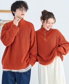 WEGO オーバーフィットハーフジッププルオーバー