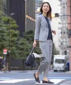 J.PRESS LADIES 【セットアップ対応・洗える・撥水・防汚】コットンFITTYシャーク テーラード ジャケット