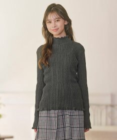 組曲 KIDS 【150-160㎝】フラワードット リブニット