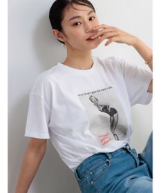 Te chichi マリリンモンローモノクロフォトTシャツ