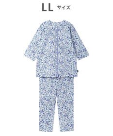 WACOAL ワコール_リラックス＆スリープ パジャマ 7分袖 長袖 長ズボン 綿100%(本体) ミントン レディース NDT255 /ワコール