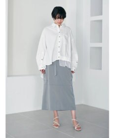 YECCA VECCA シアーMIXアシメシャツ