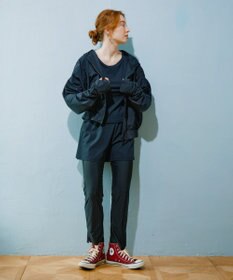 San-ai Resort（三愛水着楽園） WEB限定商品ショートラッシュパーカー付きリブタンキニ水着+レギンス付き5点セット【Beach Queen（ビーチクイーン）】