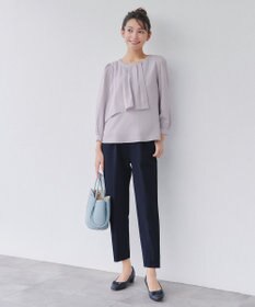 Tiaclasse 【ストレッチジョーゼット】スリットテーパードパンツ