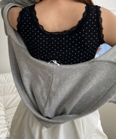 WEGO 【カップ付きインナー】ドット柄レースlカップインタンク