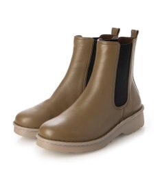 ing <ing>【WEB限定】【3E】【サスティナブルシリーズ】厚底サイドゴアショートブーツ