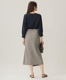 自由区 L 【17号サイズまで展開・カタログ掲載・セットアップ対応】トリアセダブルクロス ブラウス