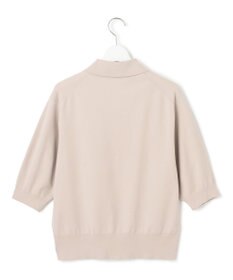 23区 L 【洗える/吊り干しOK】ヴィスコースストレッチ ポロニット カーディガン