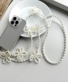 WEGO フラワーモチーフビーズストラップ