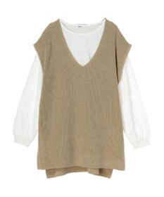 CRAFT STANDARD BOUTIQUE 【２点セット】片畦ニットベスト＋ロンＴＥＥ