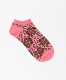 WEGO ハイビスカス柄ショートソックス