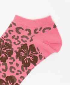 WEGO ハイビスカス柄ショートソックス