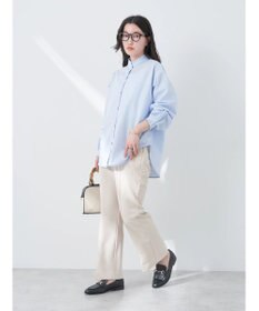 earth music&ecology Ｔ／Ｃ　スタンドフリルブラウス