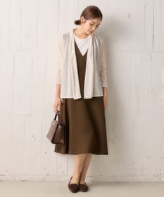 組曲 L 【WEB限定】シアーツイルジャージーショート カーディガン