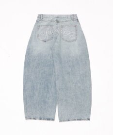 WEGO ラインストーンbackロゴデニム