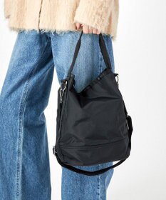 LeSportsac CONVERTIBLE BUCKET BAG/リサイクルドブラックJP