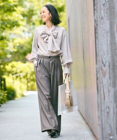 #Newans 【洗濯機可】ビックリボンパウダリーブラウス