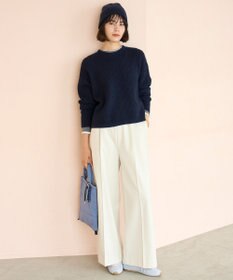 UNFILO L 【野呂佳代さん着用】ふわふわニット メッシュプルオーバー