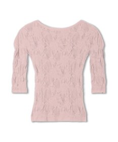 Chacott 【ノーソーイングニット】シアーレースボートネックトップ