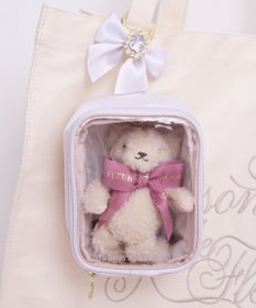 Maison de FLEUR ビジューリボンクリアポーチS