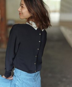 23区 【WEB限定】コットンポリエステル 襟デザイン ニット