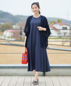 Tiaclasse 【新色追加】メッシュ編みニットドルマンカーディガン