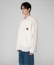 WEGO 【ユニセックス着用ITEM/MLサイズ展開】オックスフォードエンブレムシャツ（LS）