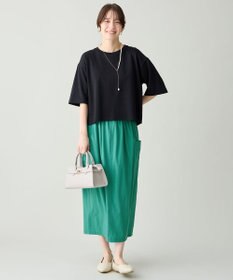 ANY 【Sサイズあり】オーガニックコットンスムース5分袖Tシャツ