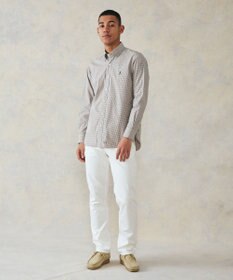 J.PRESS MEN 【WEB限定】ポプリンチェック J刺繍 シャツ/B.D