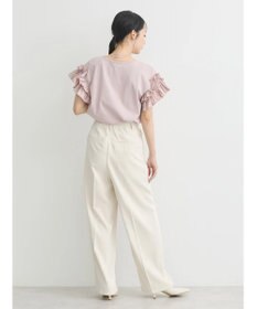 earth music&ecology フリルスリーブカットソー