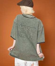 WEGO 【ユニセックス着用ITEM】ベースボールデニムグラフィックシャツ（SS）