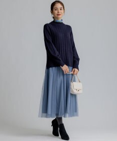 組曲 バルキーワイドリブ ニット