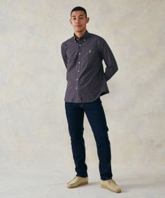 J.PRESS MEN 【WEB限定】ポプリンチェック J刺繍 シャツ/B.D