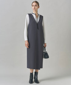 ICB  ウールライクストレッチ ジャンパースカート