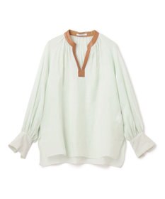 BEIGE， PAULINE / レザーコンビブラウス