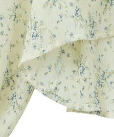 earth music&ecology ナローリボンくしゅくしゅギャザーブラウス