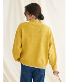 CRAFT STANDARD BOUTIQUE 洗えるモールニット配色プルオーバー