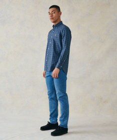 J.PRESS MEN 【WEB限定】ポプリンチェック J刺繍 シャツ/B.D