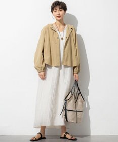 23区 【SLOW/一部店舗限定】UVカット/撥水/接触冷感 ナイロンタスランタフタ ライトブルゾン