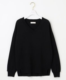 ANY SIS 【ウールブレンドシリーズ】フロント切替Vネック ニット