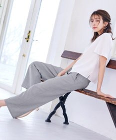 Tiaclasse 【新色追加・洗える】ストレートワイドパンツ